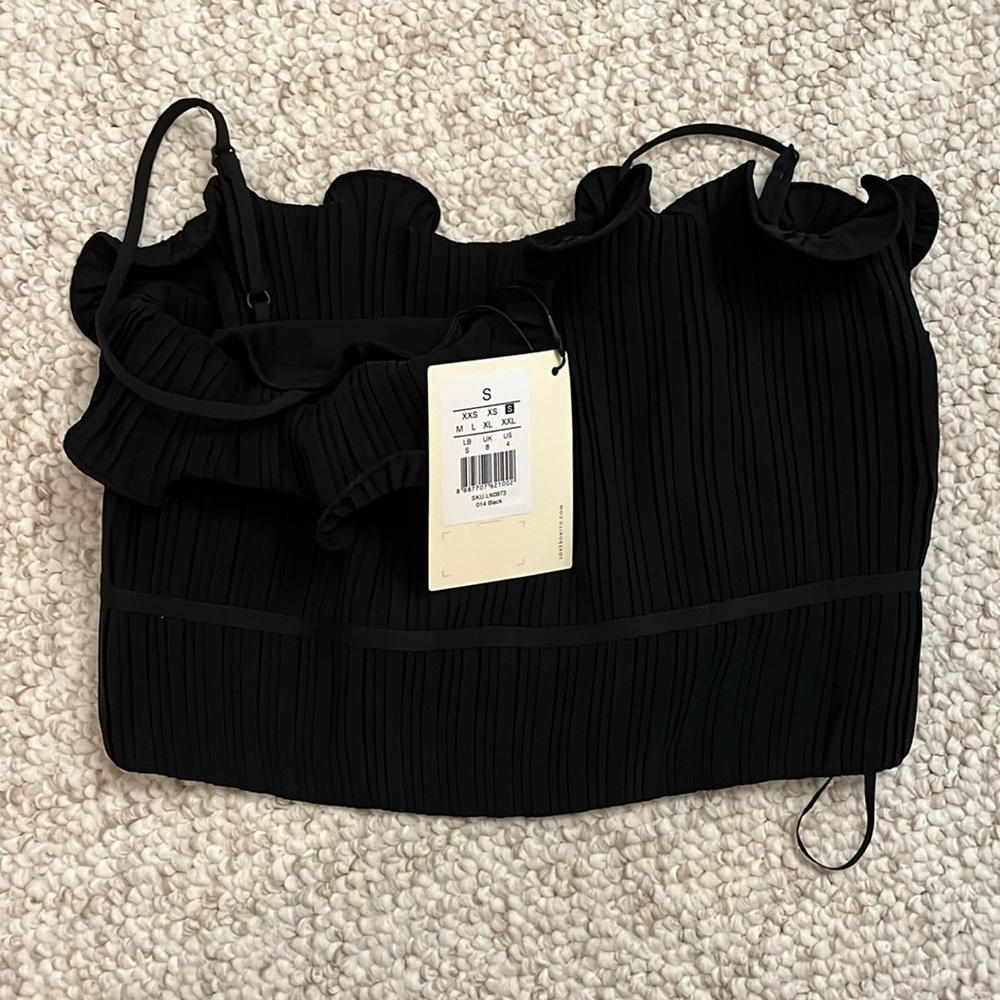 Love bonito Kalea Pleated Frill Hem Top